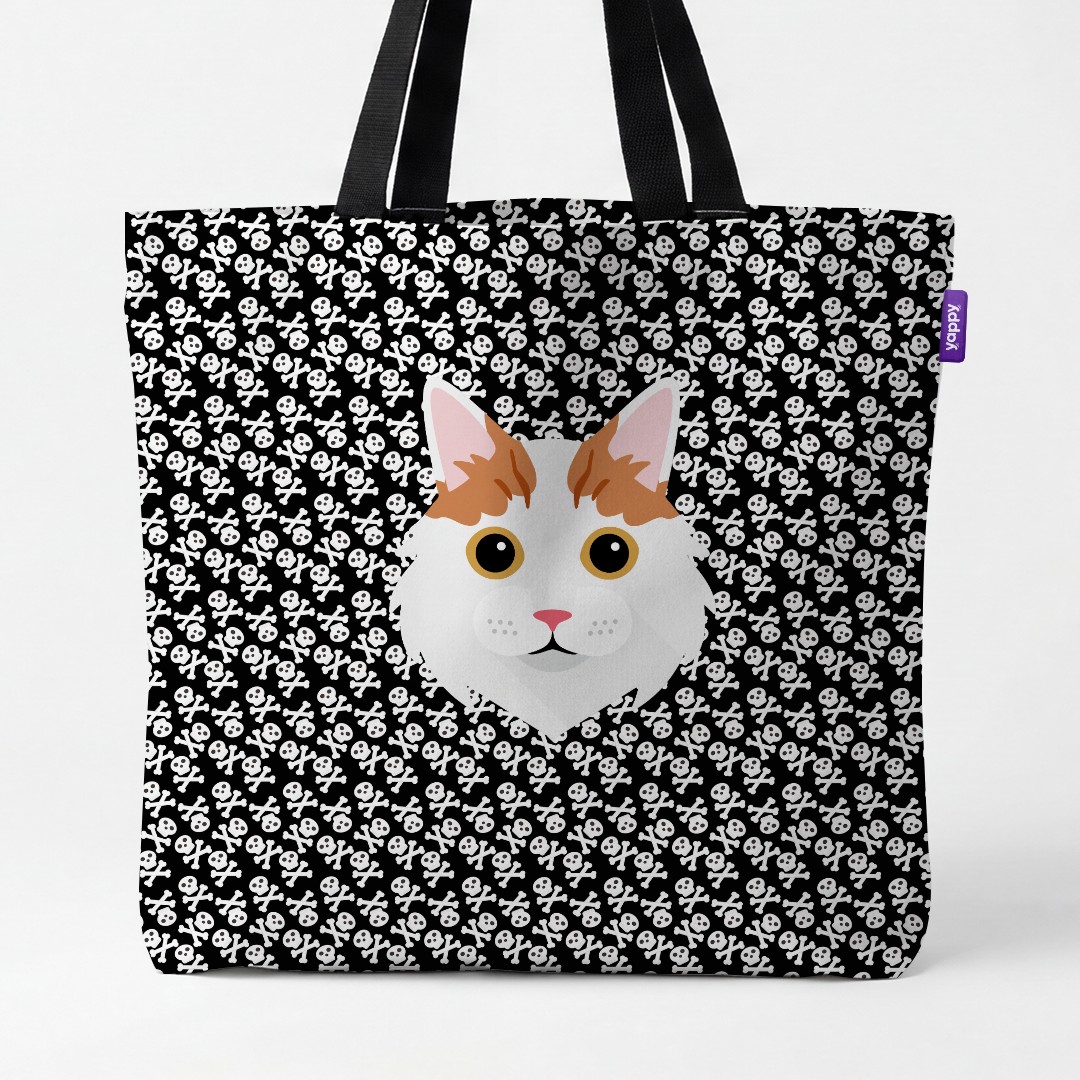 'Skull and Crossbones' - Personalized {breedCommonName} Canvas Bag