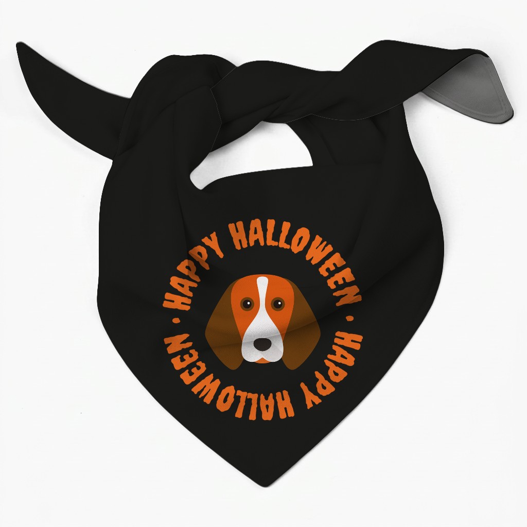 Happy Halloween Circle: Personalized {breedFullName} Bandana