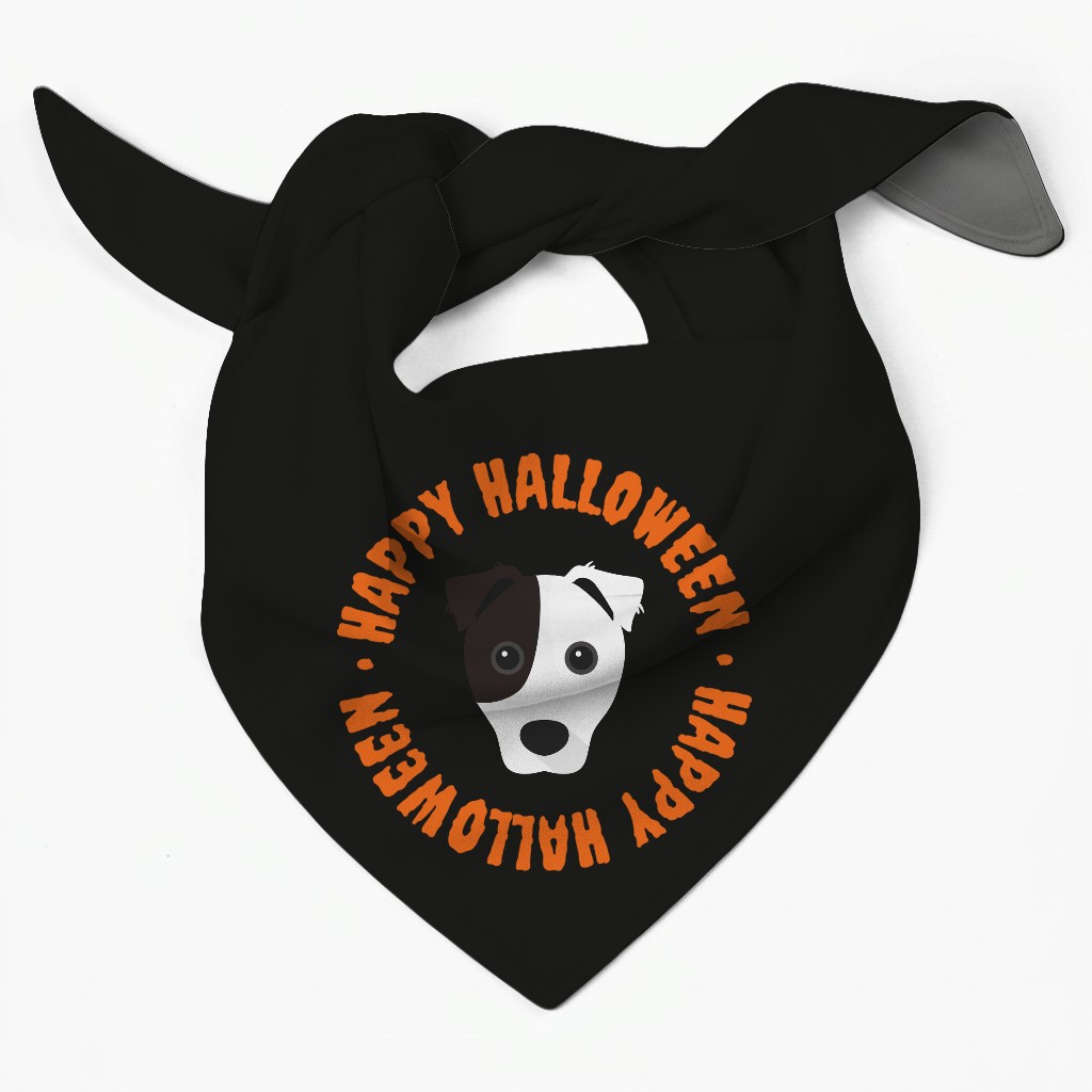 Happy Halloween Circle: Personalized {breedFullName} Bandana