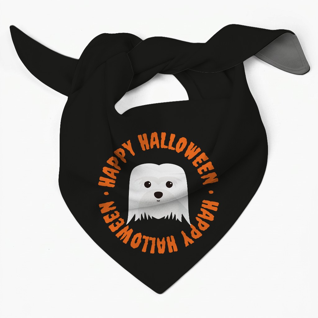 Happy Halloween Circle: Personalized {breedFullName} Bandana