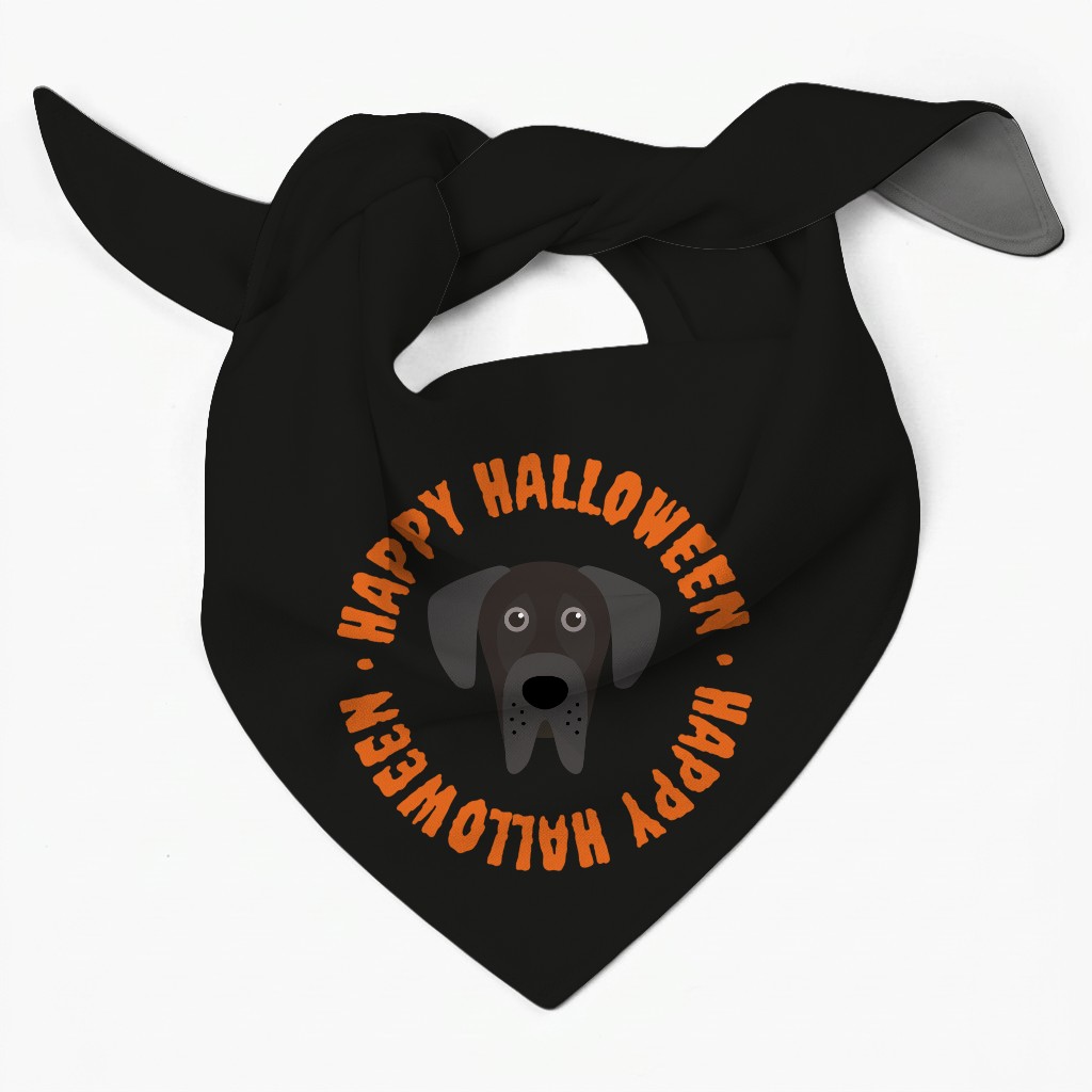 Happy Halloween Circle: Personalized {breedFullName} Bandana