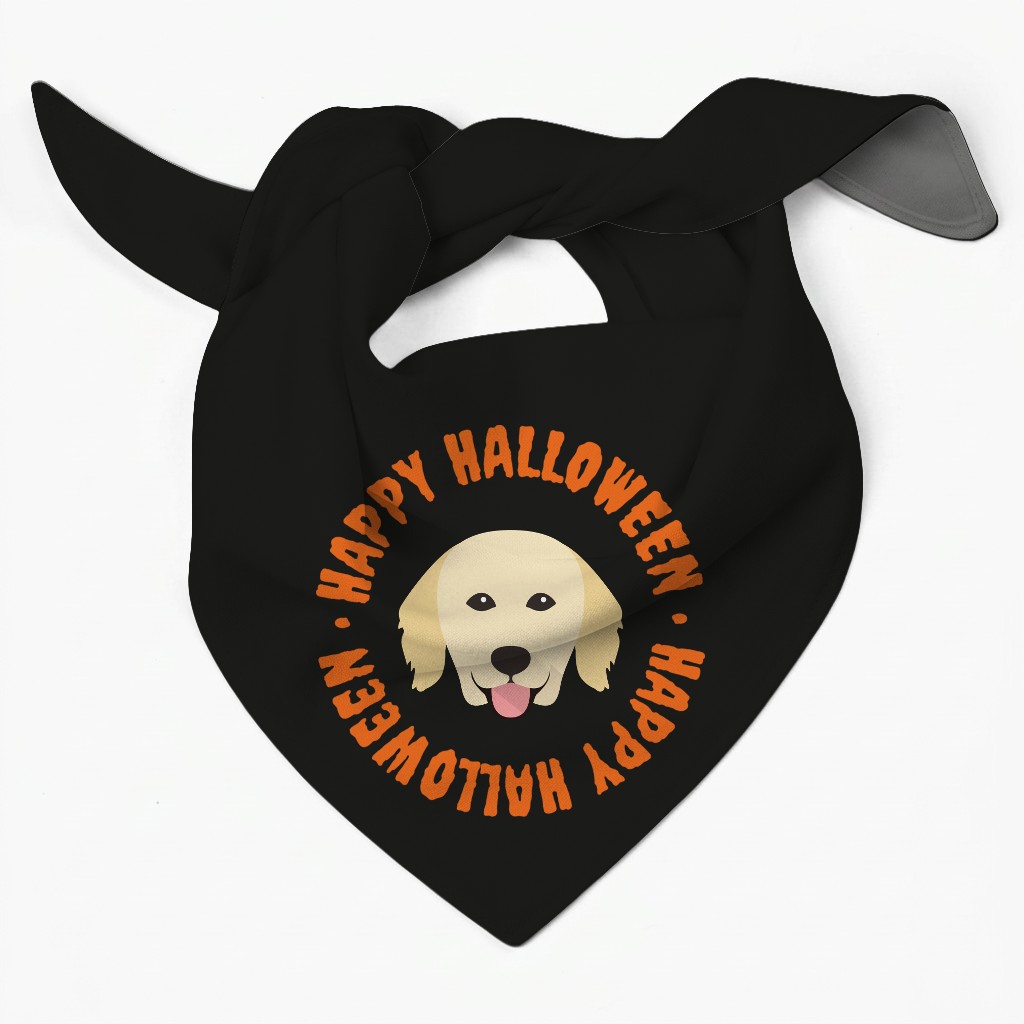 Happy Halloween Circle: Personalized {breedFullName} Bandana