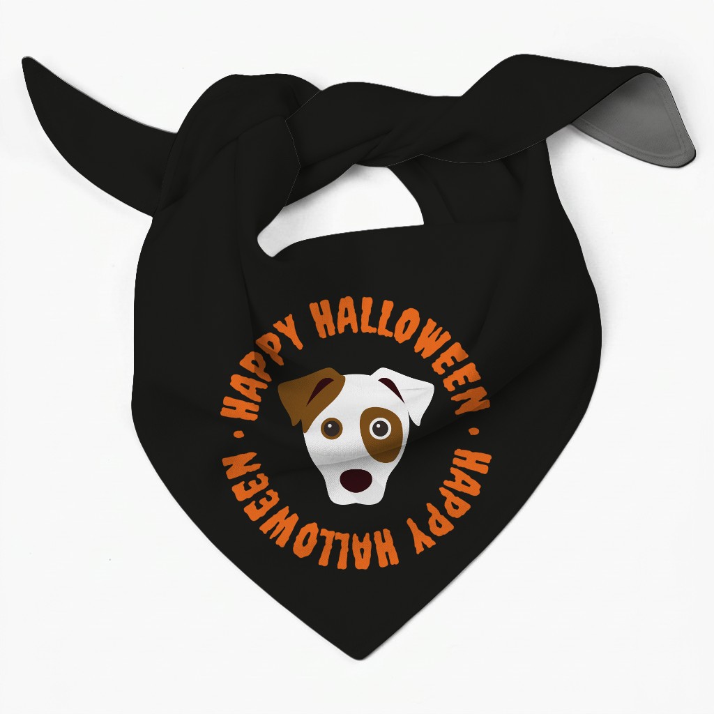 Happy Halloween Circle: Personalised {breedFullName} Bandana