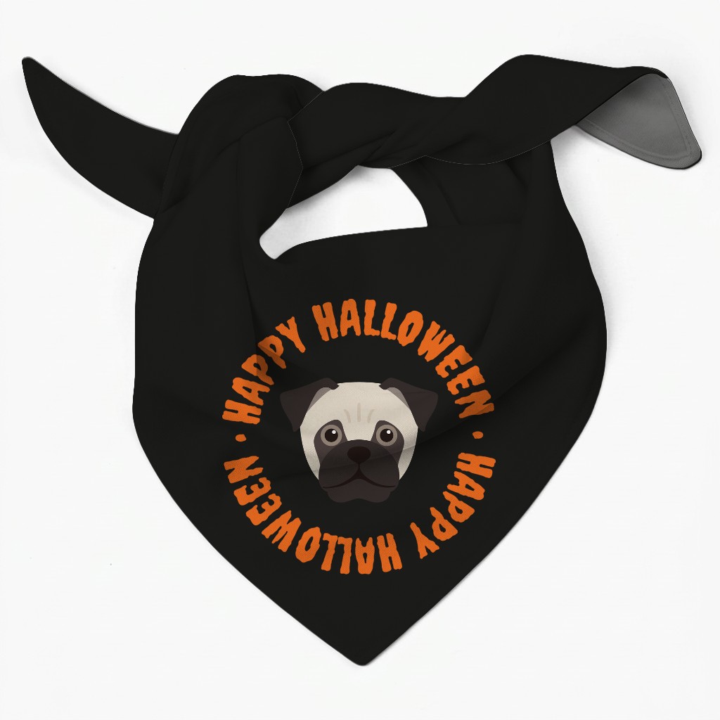 Happy Halloween Circle: Personalized {breedFullName} Bandana
