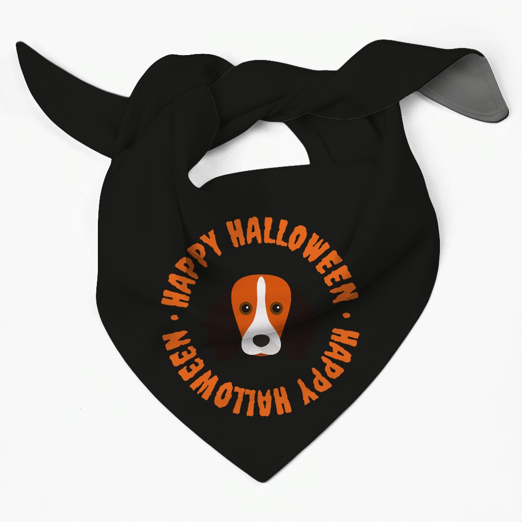 Happy Halloween Circle: Personalised {breedFullName} Bandana