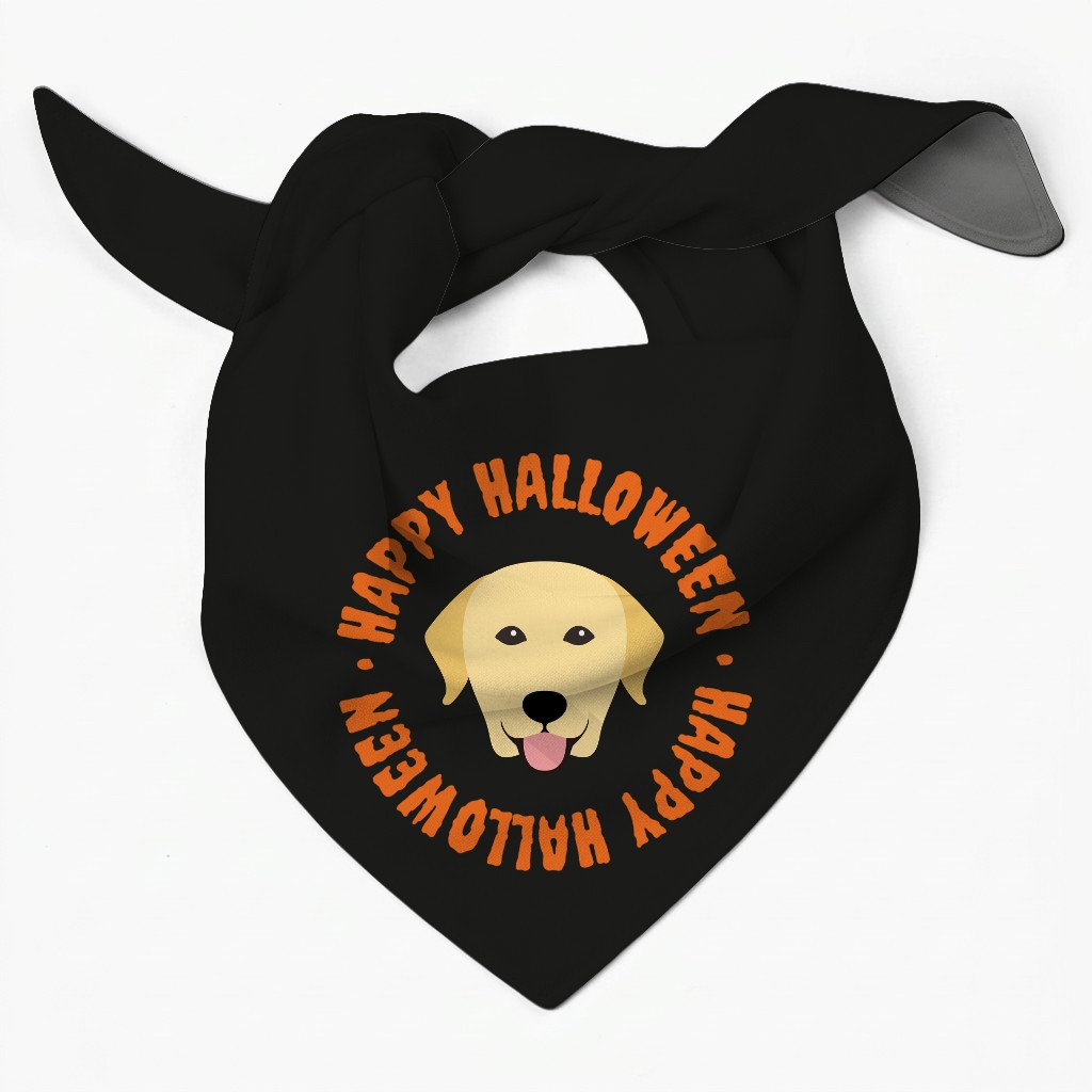 Happy Halloween Circle: Personalized {breedFullName} Bandana