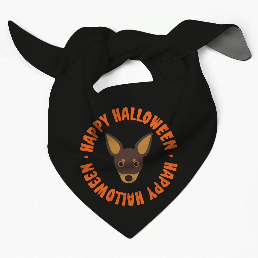 Happy Halloween Circle: Personalized {breedFullName} Bandana