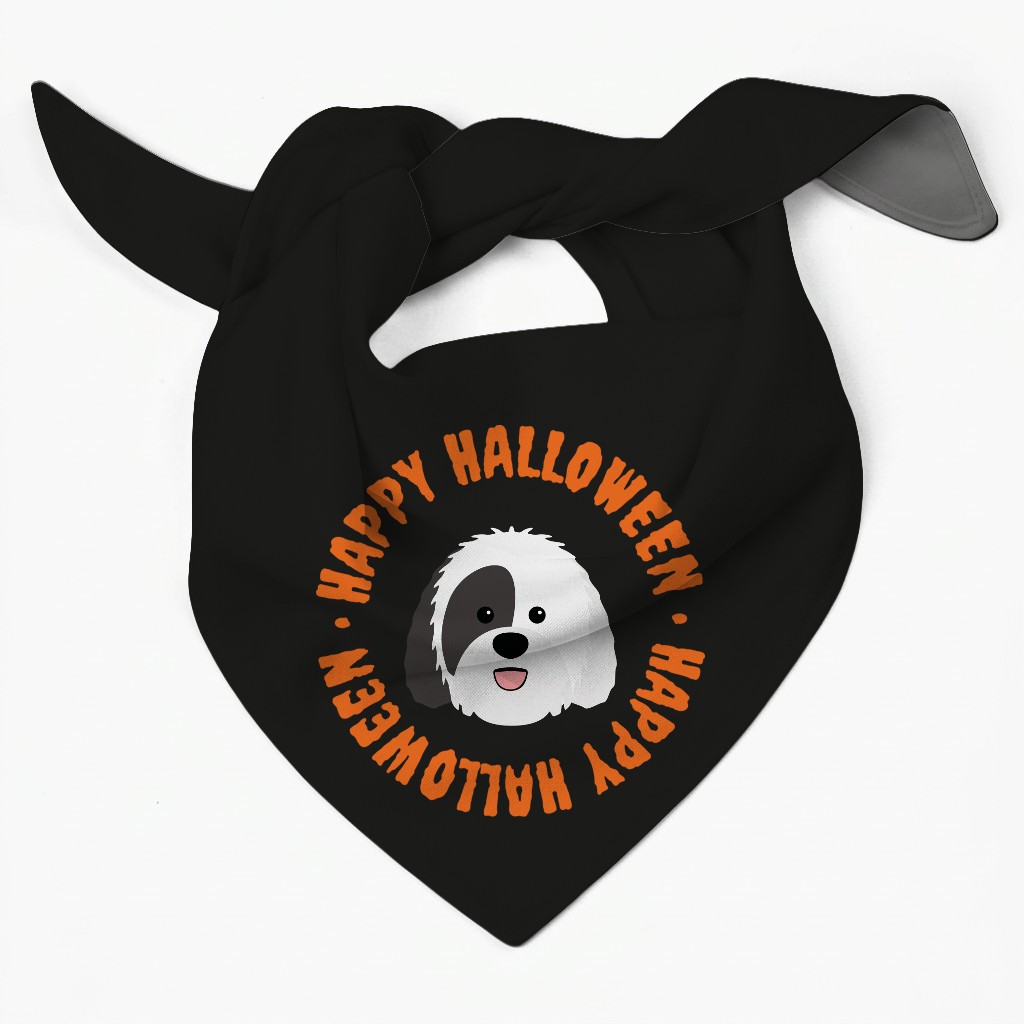 Happy Halloween Circle: Personalized {breedFullName} Bandana