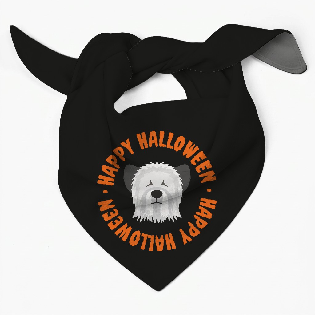 Happy Halloween Circle: Personalized {breedFullName} Bandana