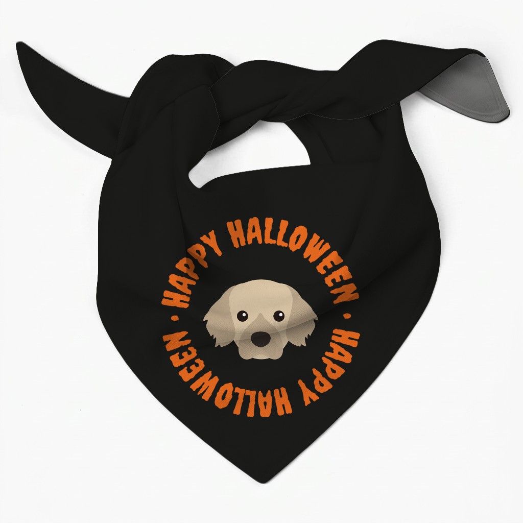 Happy Halloween Circle: Personalised {breedFullName} Bandana