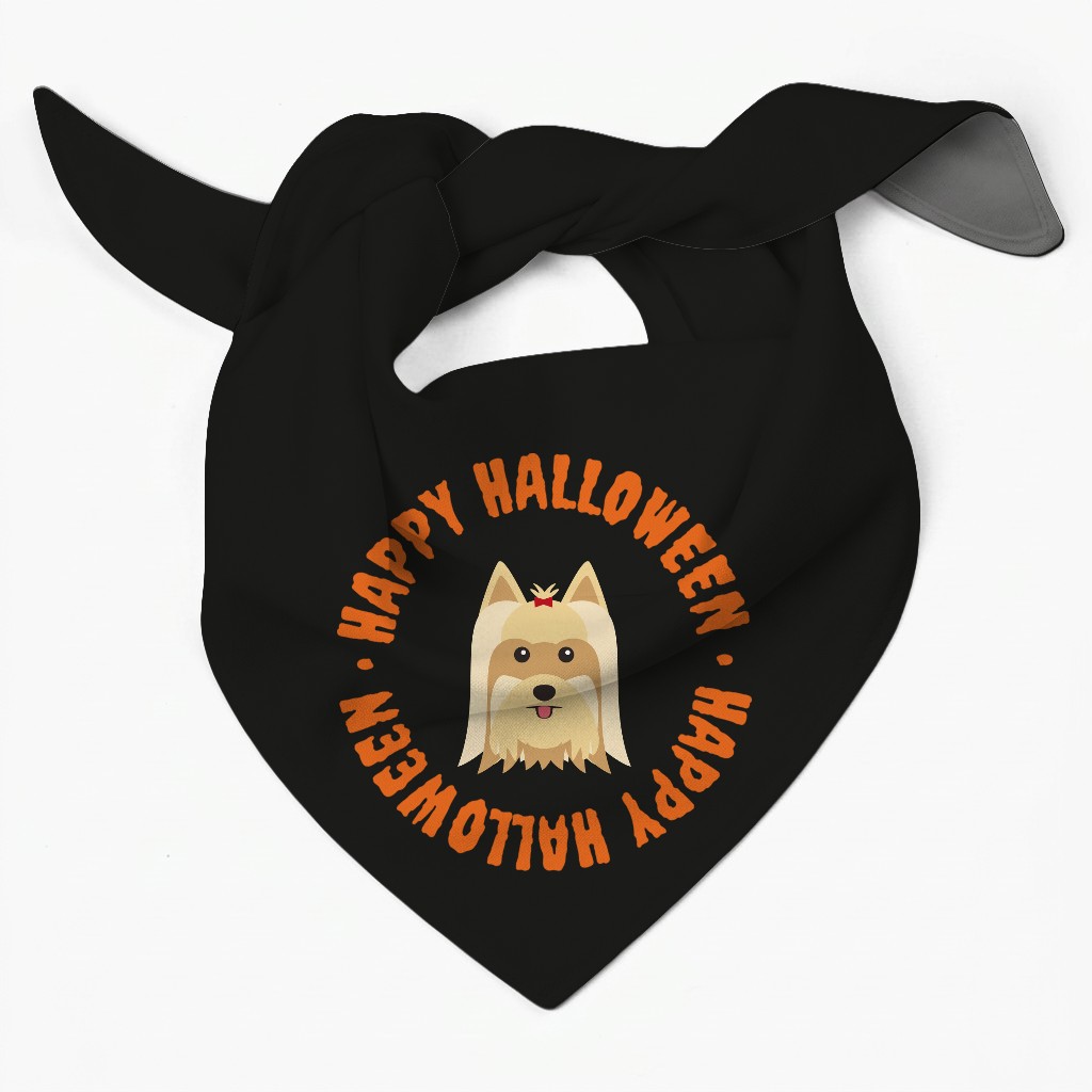 Happy Halloween Circle: Personalized {breedFullName} Bandana