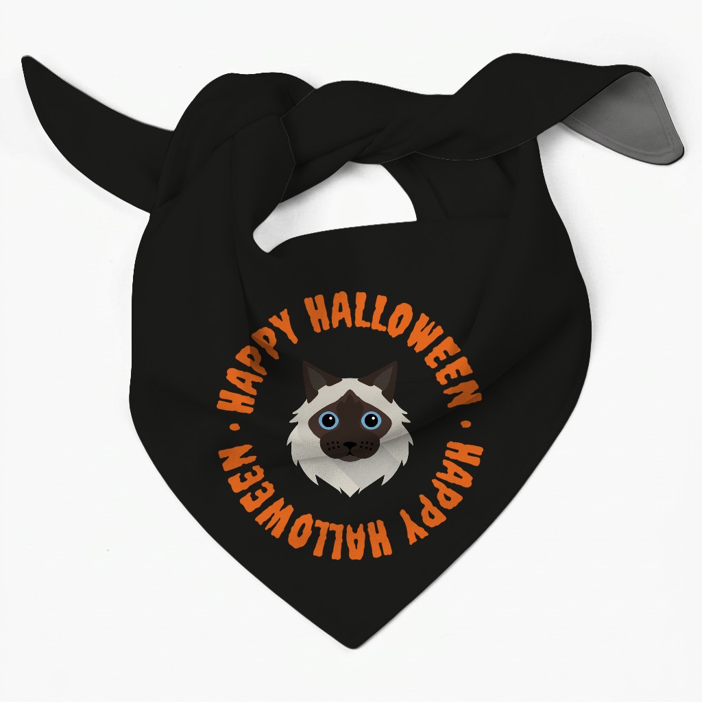 Happy Halloween Circle: Personalized {breedFullName} Bandana