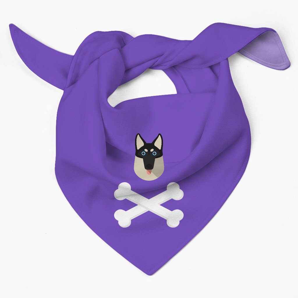 Skull and Crossbones: Personalized {breedFullName} Bandana