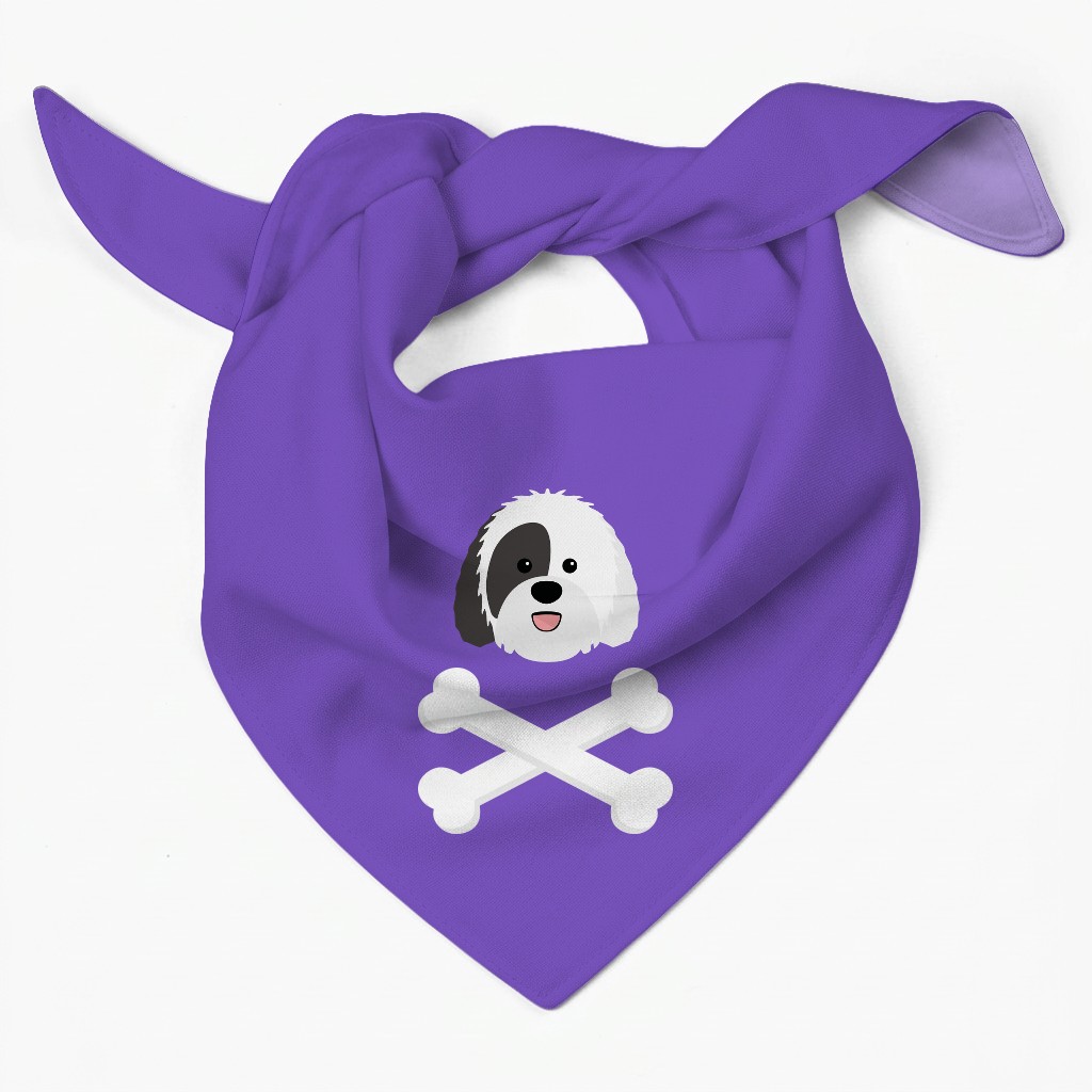 Skull and Crossbones: Personalized {breedFullName} Bandana