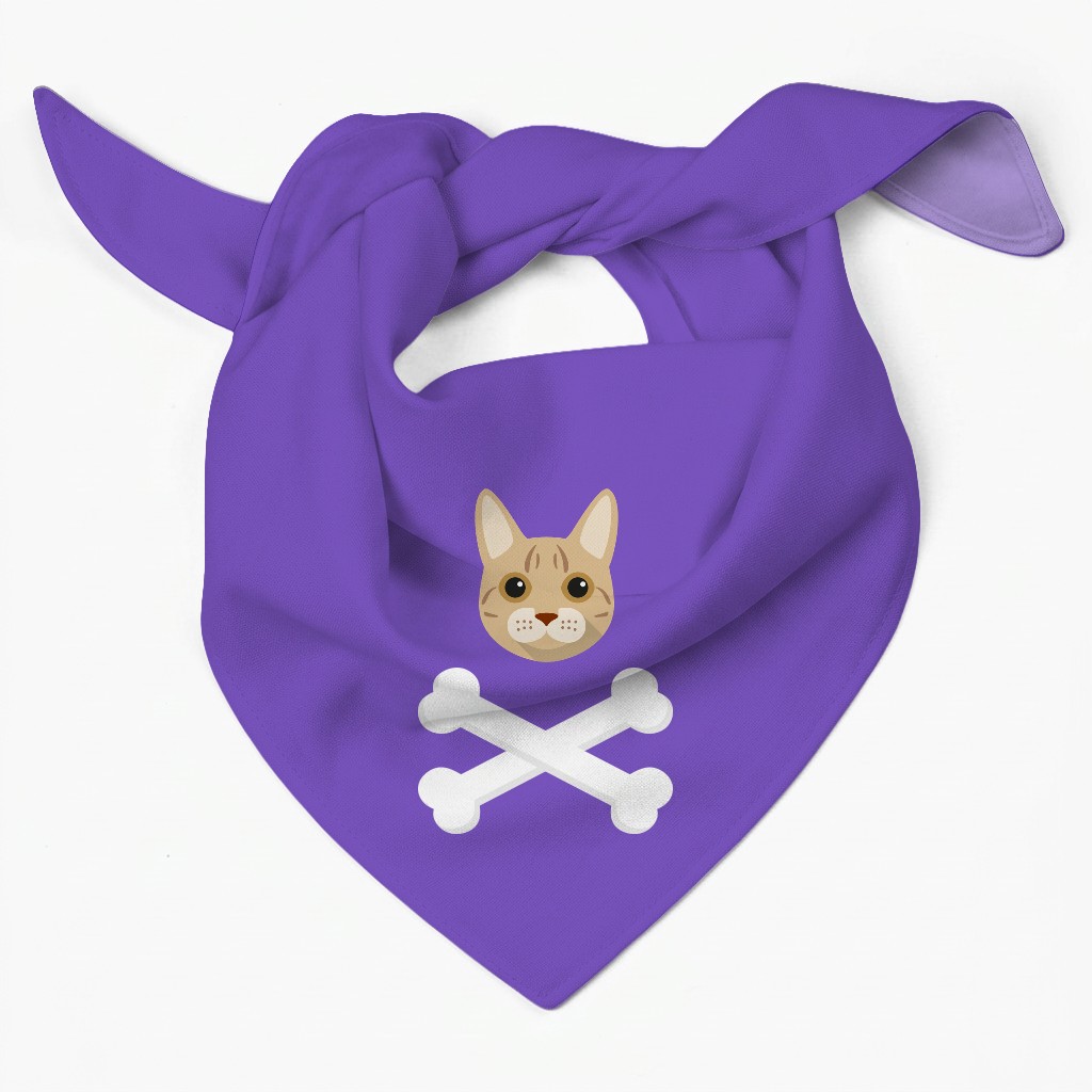 Skull and Crossbones: Personalised {breedFullName} Bandana