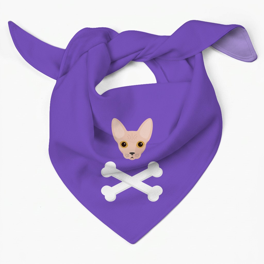 Skull and Crossbones: Personalized {breedFullName} Bandana