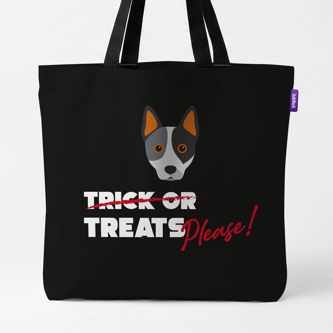 'Trick or Treats Please' - Personalized {breedCommonName} Canvas Bag