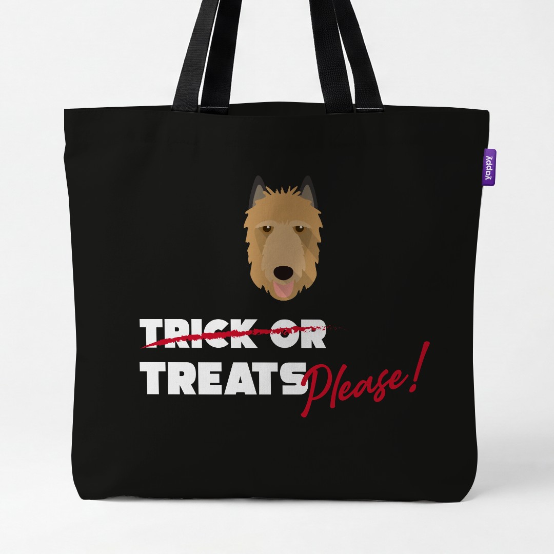 'Trick or Treats Please' - Personalized {breedCommonName} Canvas Bag