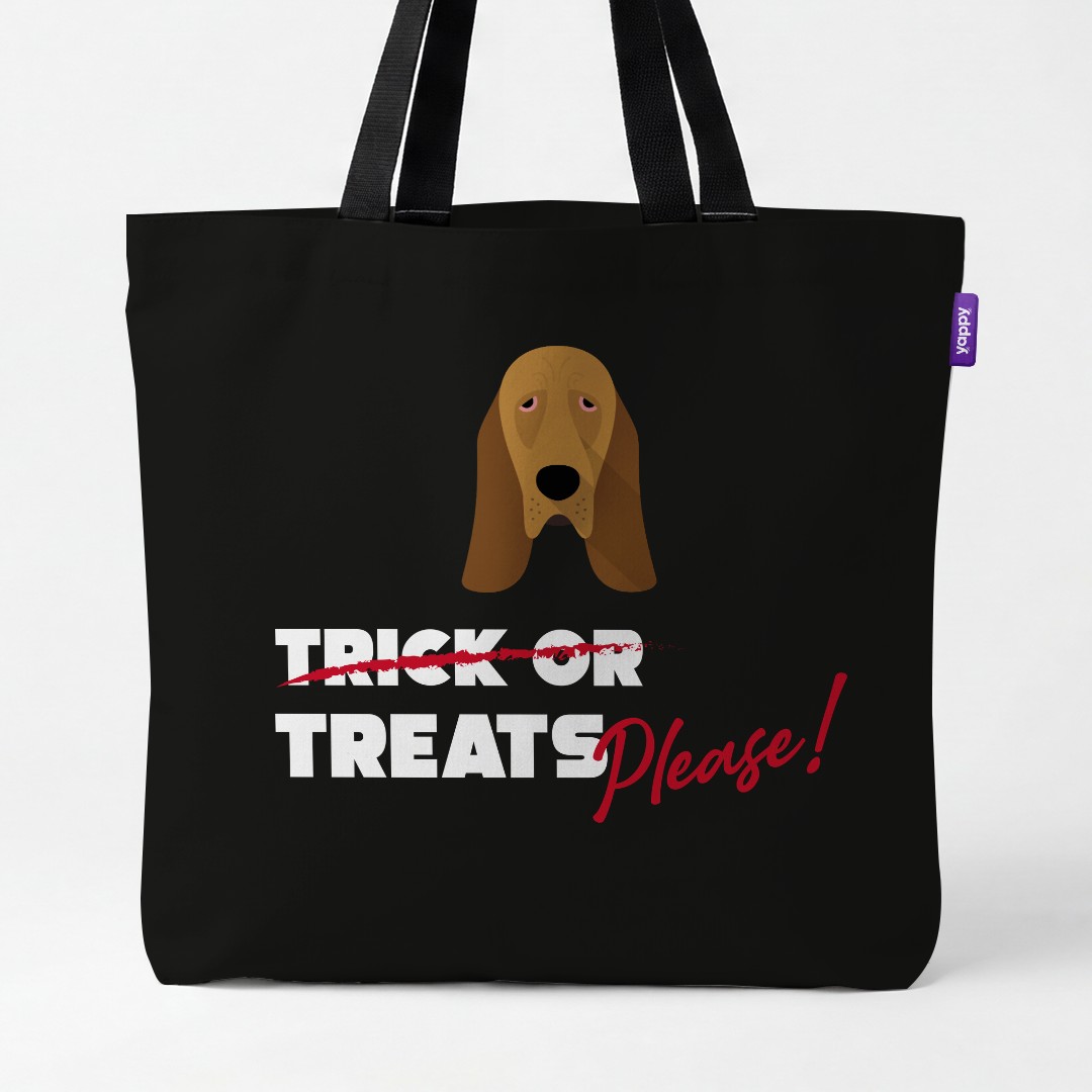 'Trick or Treats Please' - Personalized {breedCommonName} Canvas Bag