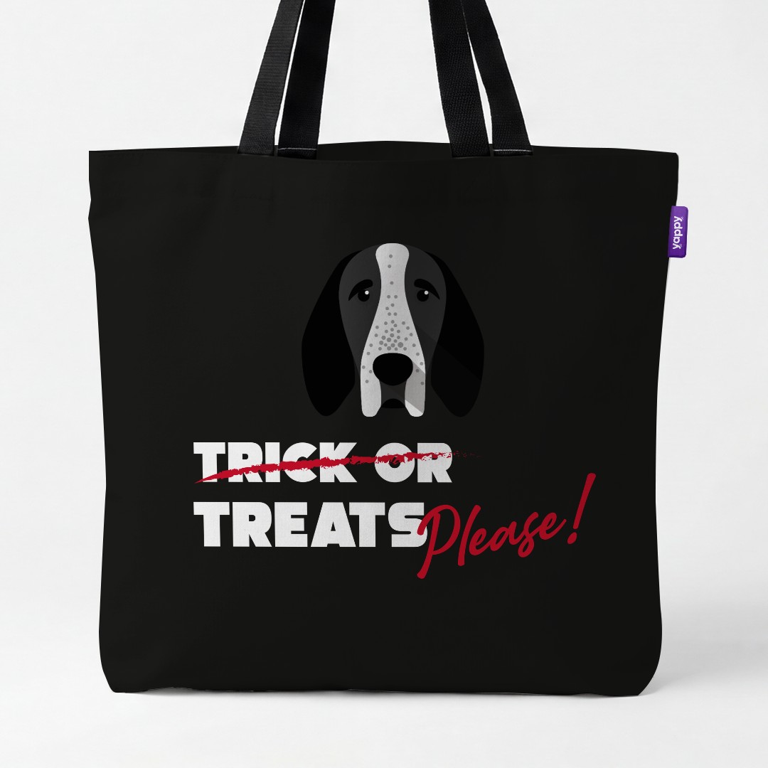 'Trick or Treats Please' - Personalized {breedCommonName} Canvas Bag