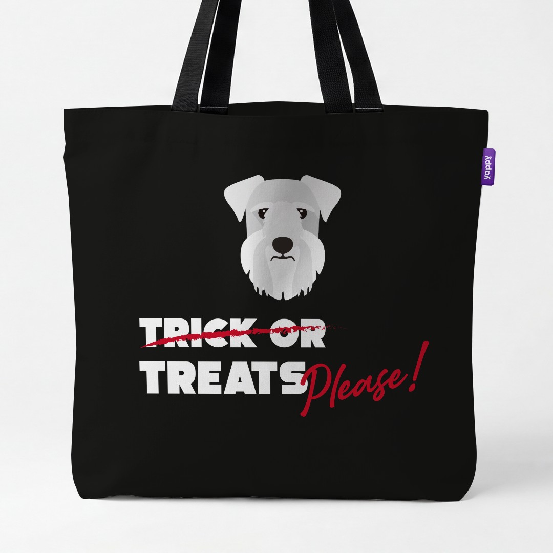 'Trick or Treats Please' - Personalised {breedCommonName} Canvas Bag