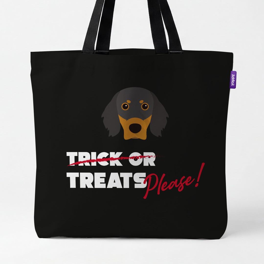 'Trick or Treats Please' - Personalized {breedCommonName} Canvas Bag