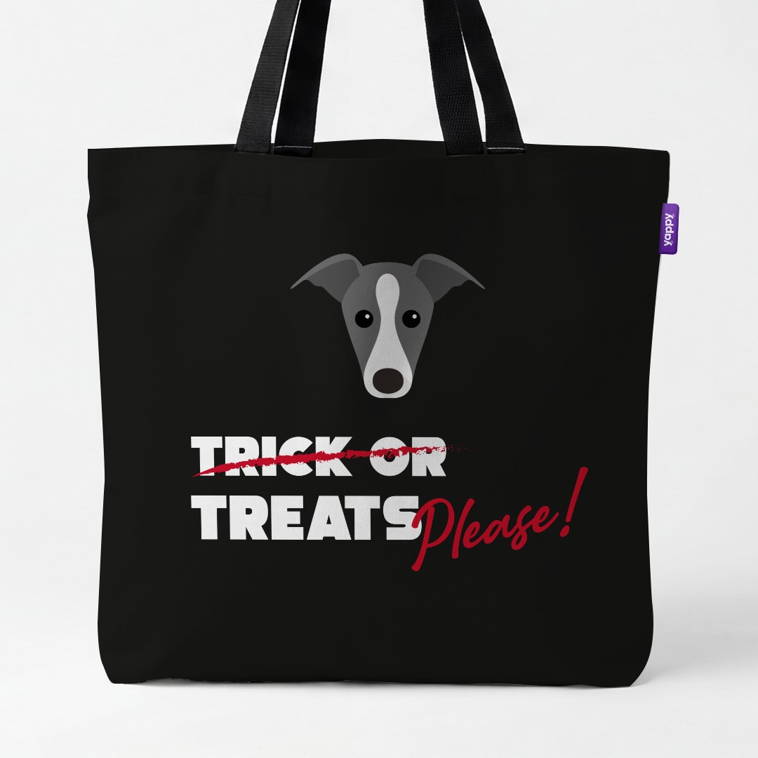 'Trick or Treats Please' - Personalized {breedCommonName} Canvas Bag