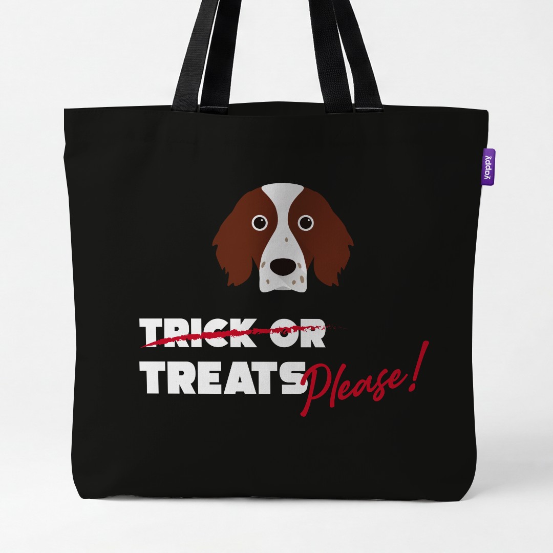 'Trick or Treats Please' - Personalized {breedCommonName} Canvas Bag