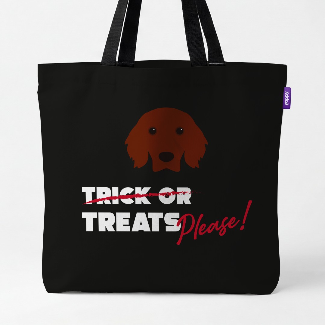 'Trick or Treats Please' - Personalized {breedCommonName} Canvas Bag