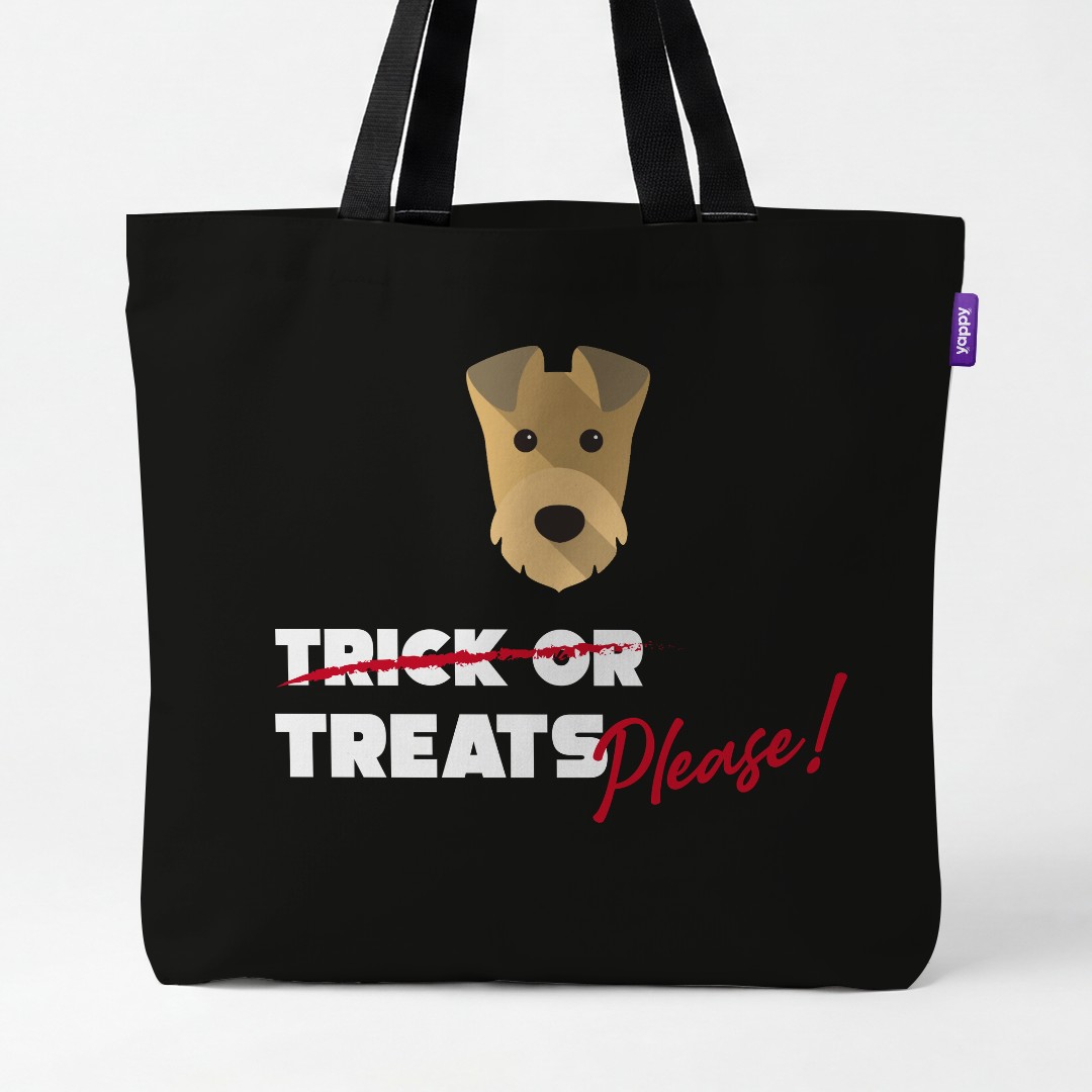 'Trick or Treats Please' - Personalized {breedCommonName} Canvas Bag