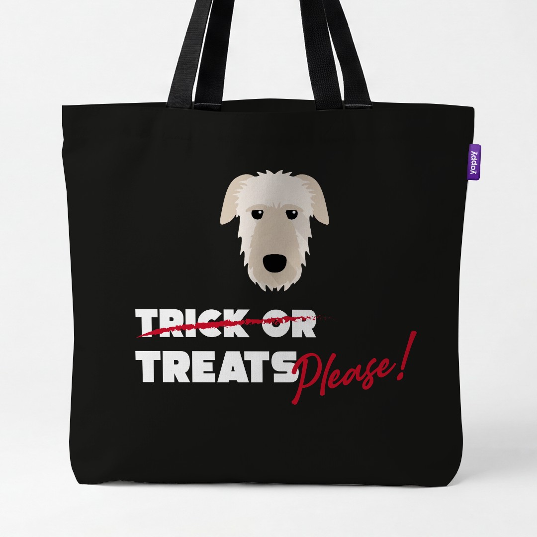 'Trick or Treats Please' - Personalized {breedCommonName} Canvas Bag