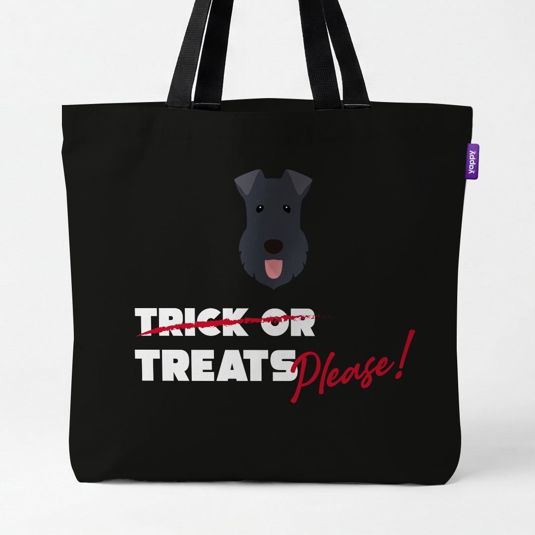 'Trick or Treats Please' - Personalised {breedCommonName} Canvas Bag