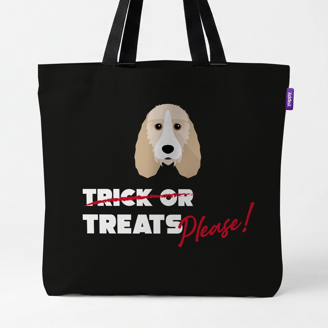 'Trick or Treats Please' - Personalized {breedCommonName} Canvas Bag