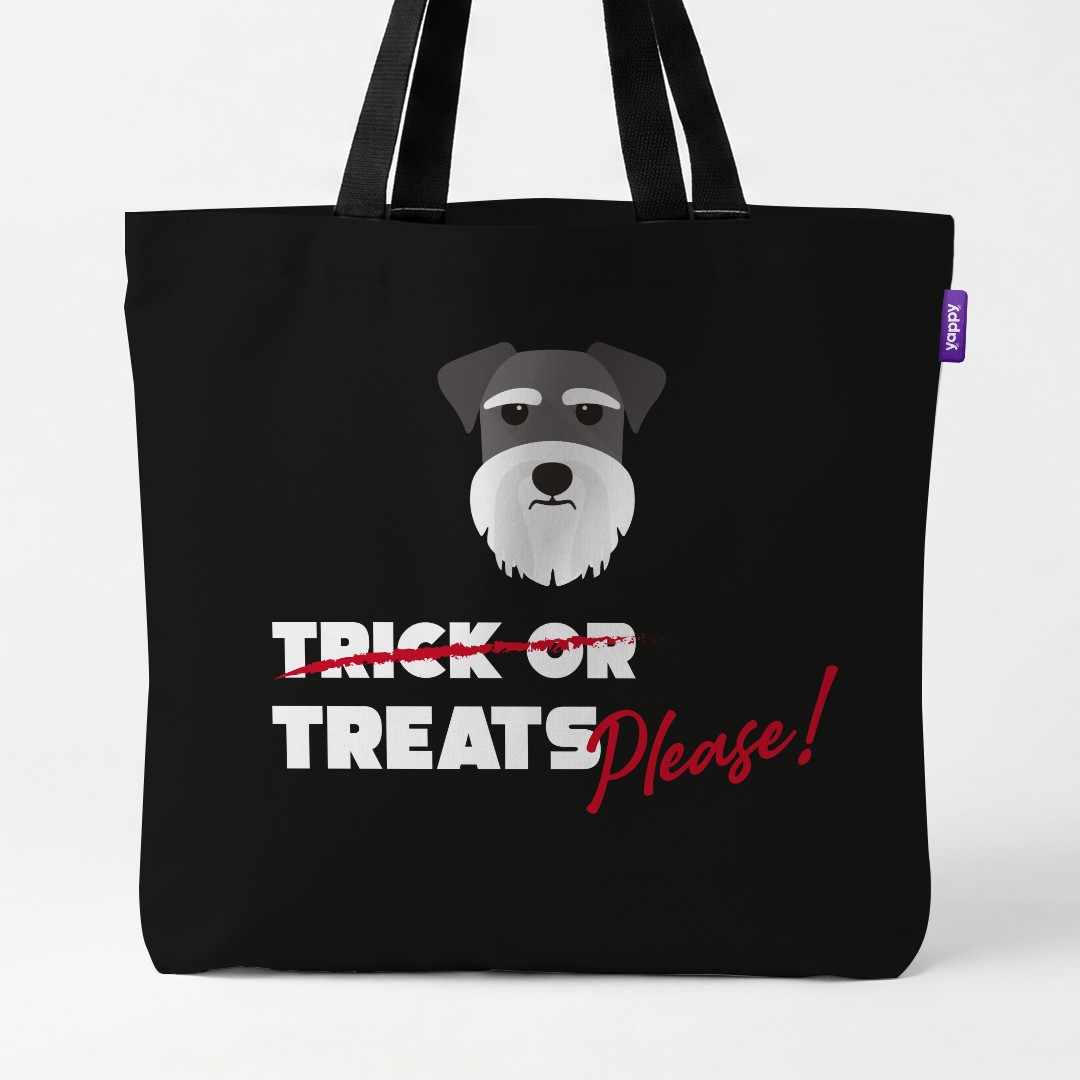'Trick or Treats Please' - Personalized {breedCommonName} Canvas Bag
