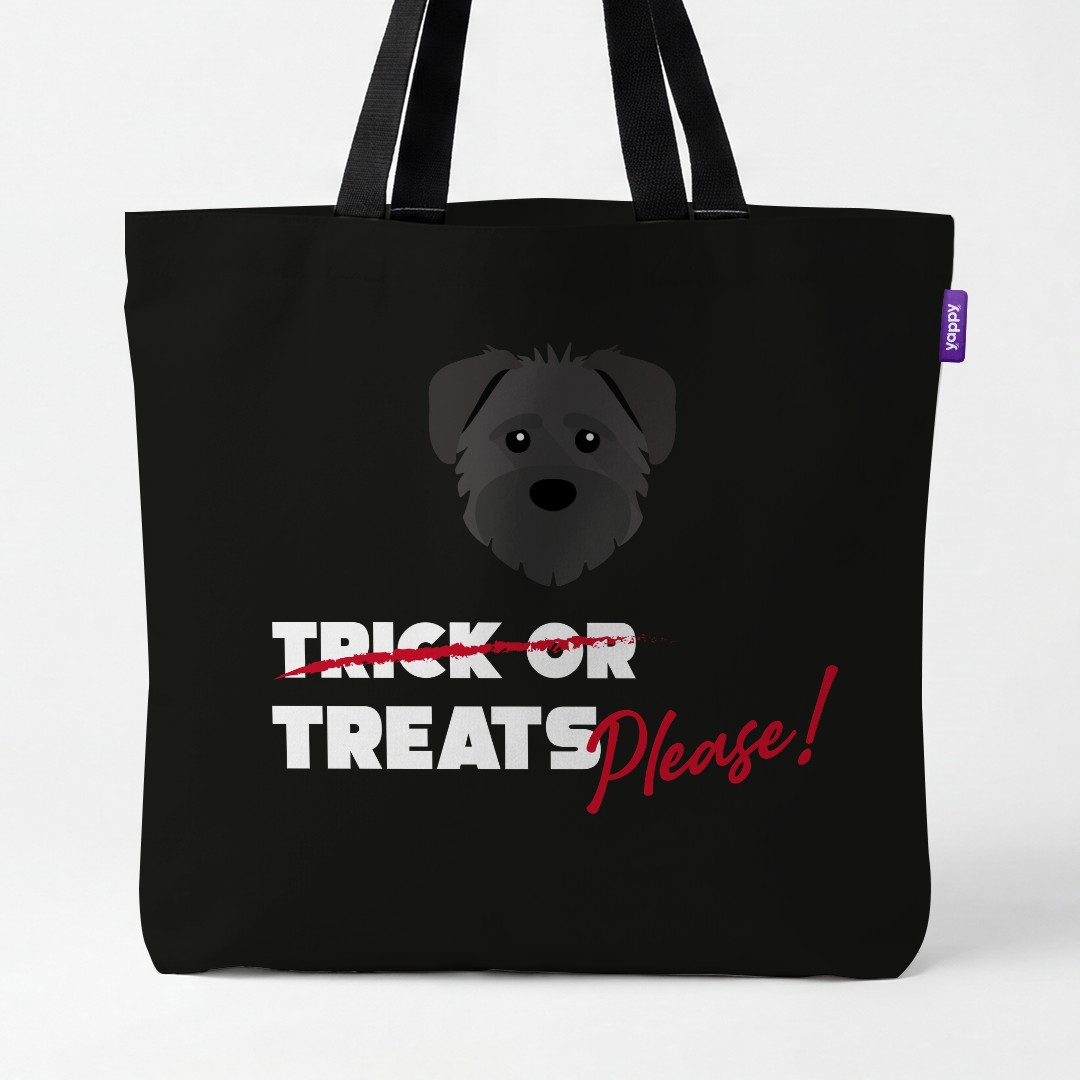 'Trick or Treats Please' - Personalized {breedCommonName} Canvas Bag
