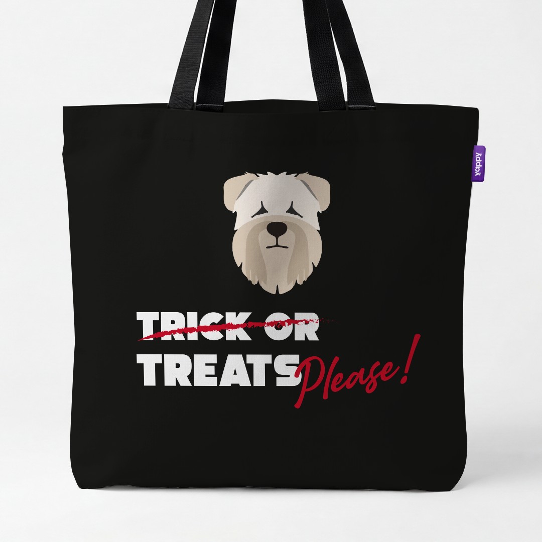 'Trick or Treats Please' - Personalized {breedCommonName} Canvas Bag