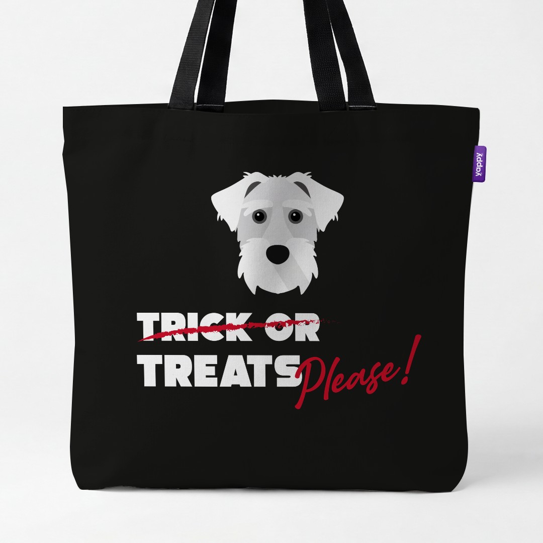 'Trick or Treats Please' - Personalized {breedCommonName} Canvas Bag