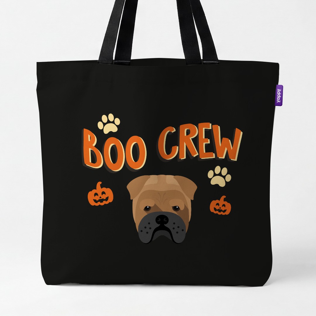 'Boo Crew' - Personalized {breedCommonName} Canvas Bag