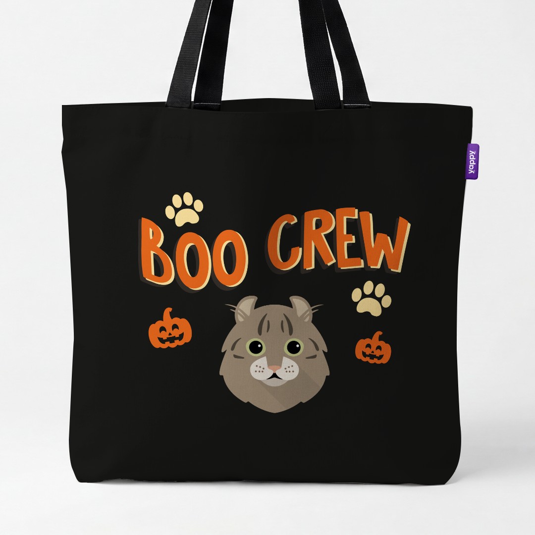 'Boo Crew' - Personalized {breedCommonName} Canvas Bag