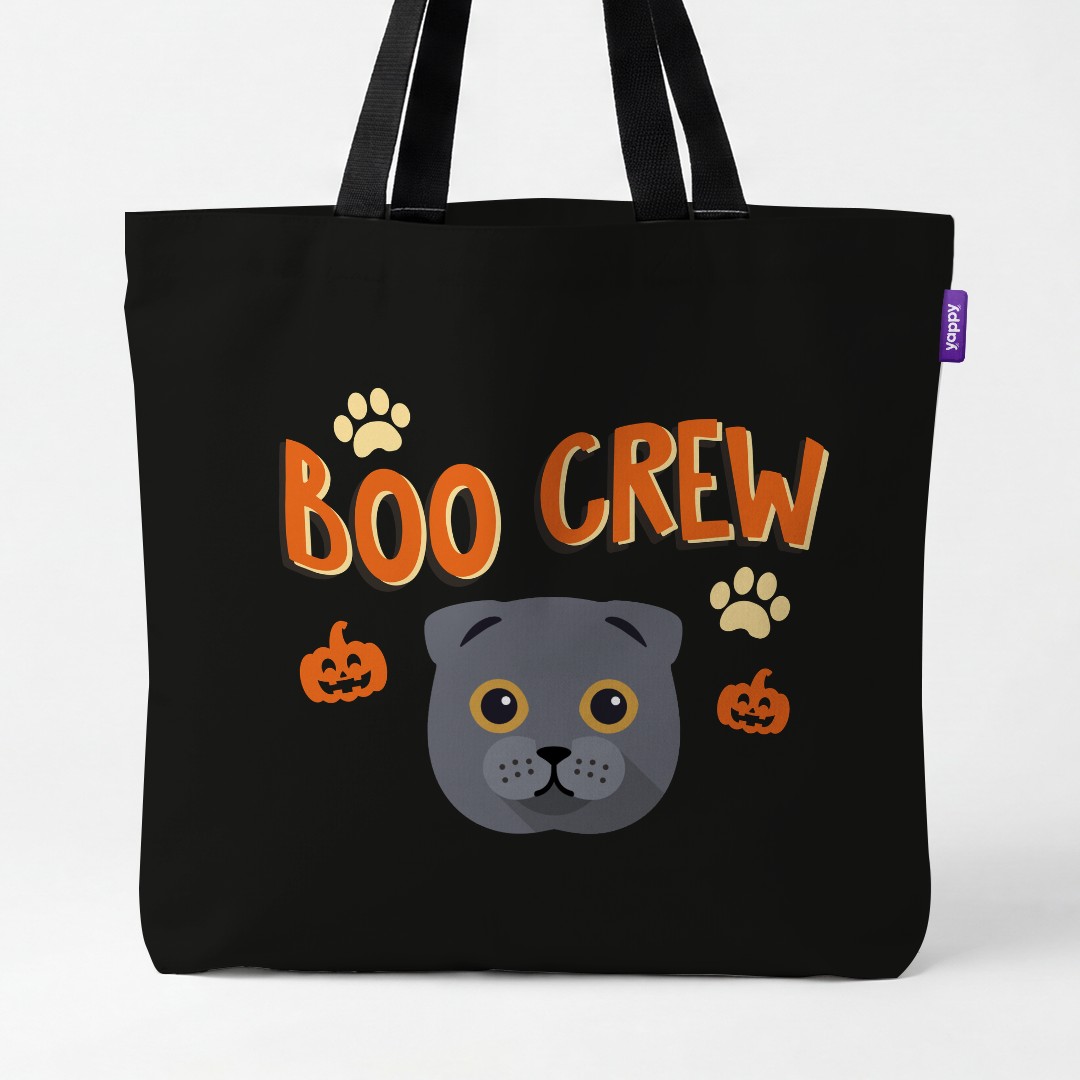 'Boo Crew' - Personalized {breedCommonName} Canvas Bag