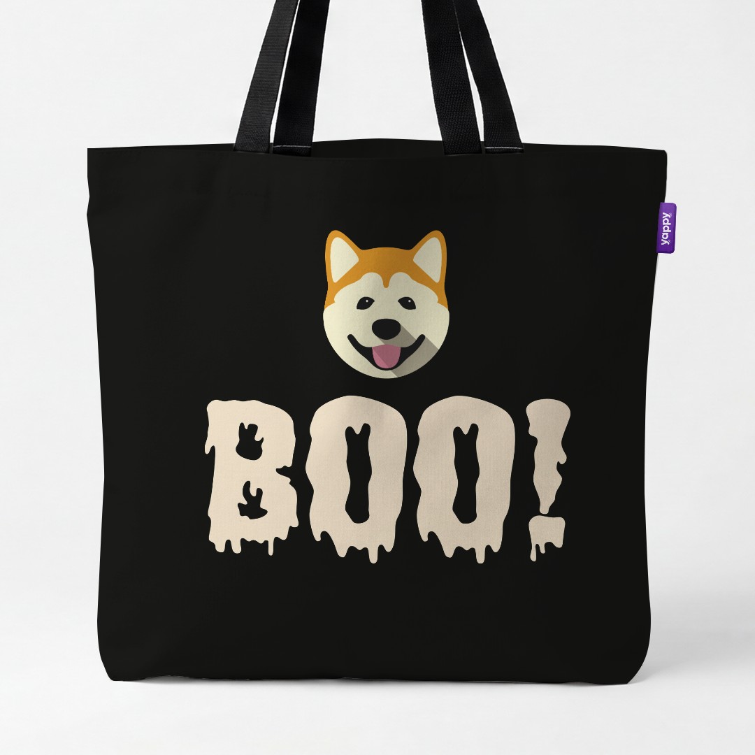 'Boo!' - Personalized {breedCommonName} Canvas Bag