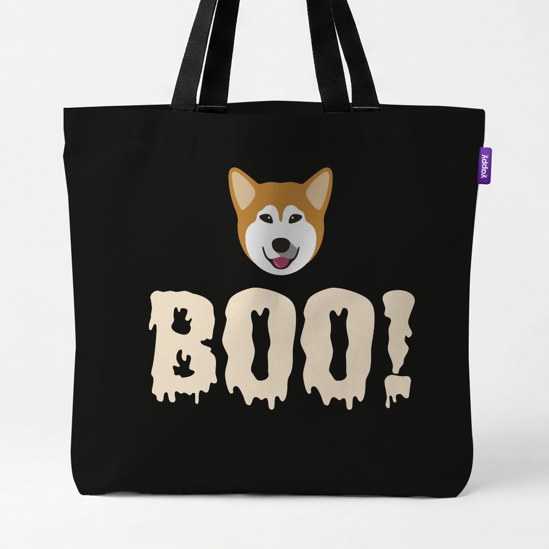 'Boo!' - Personalized {breedCommonName} Canvas Bag