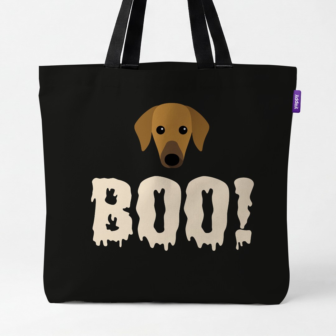 'Boo!' - Personalized {breedCommonName} Canvas Bag