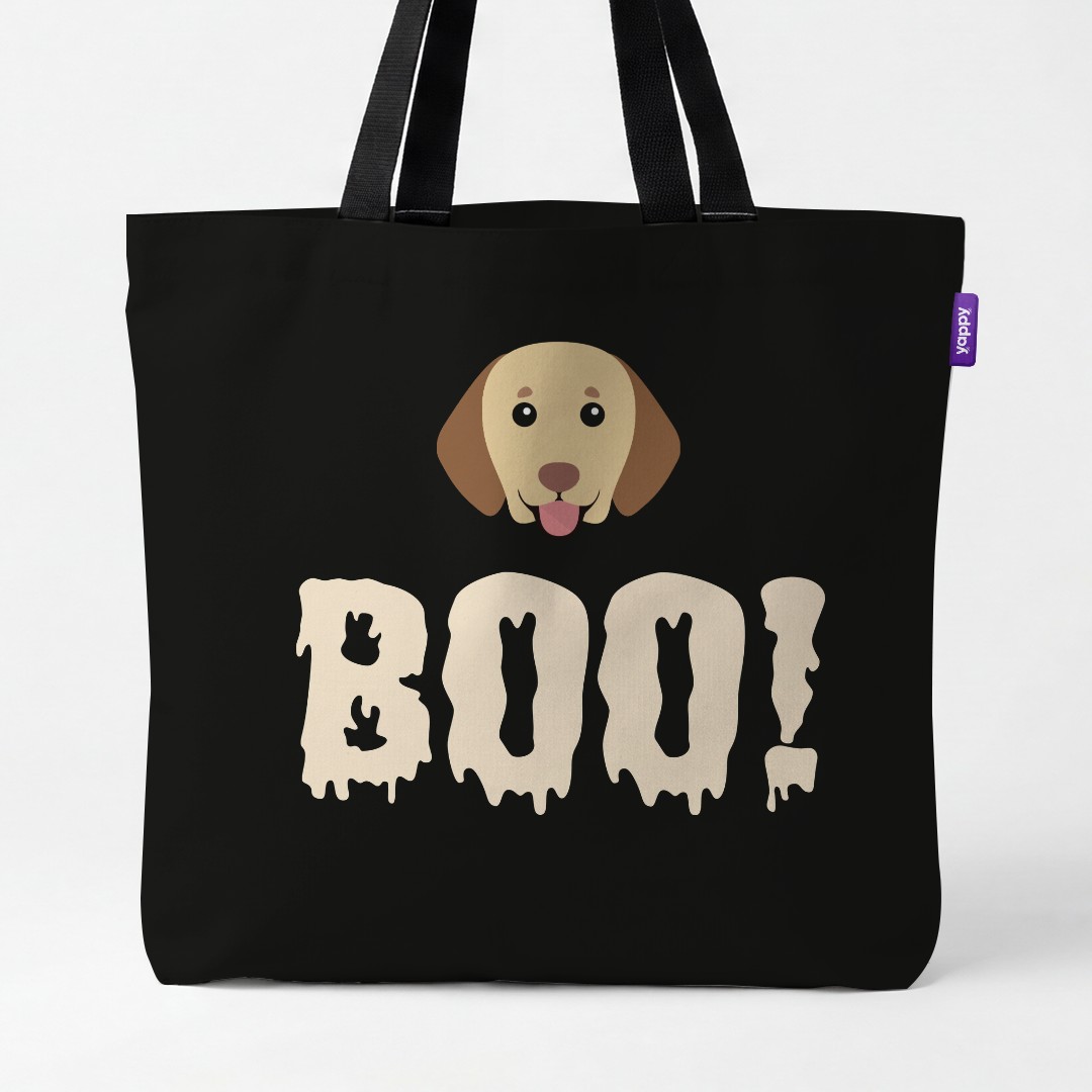 'Boo!' - Personalised {breedCommonName} Canvas Bag