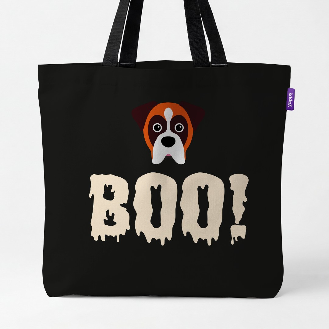 'Boo!' - Personalized {breedCommonName} Canvas Bag