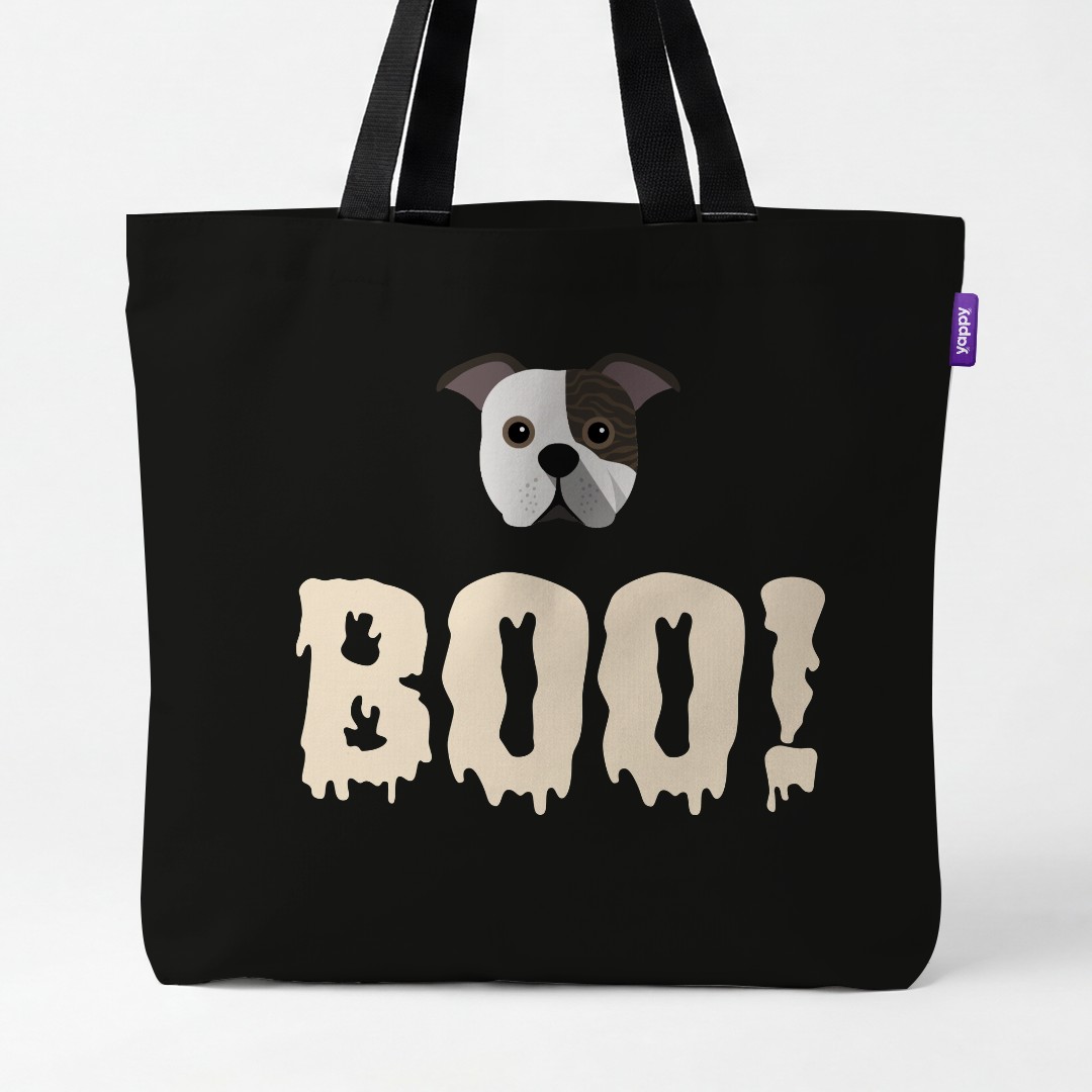 'Boo!' - Personalized {breedCommonName} Canvas Bag