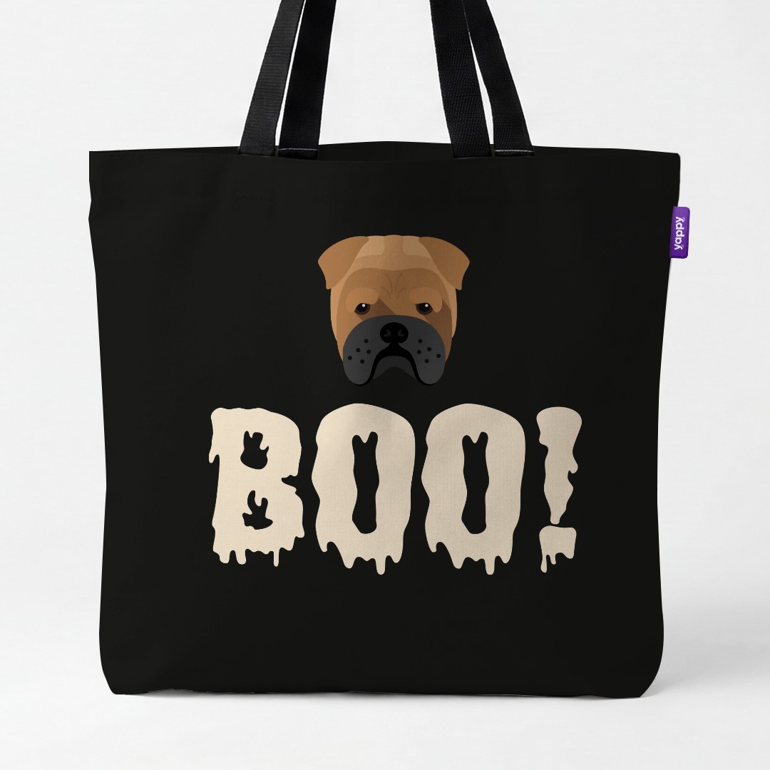 'Boo!' - Personalized {breedCommonName} Canvas Bag