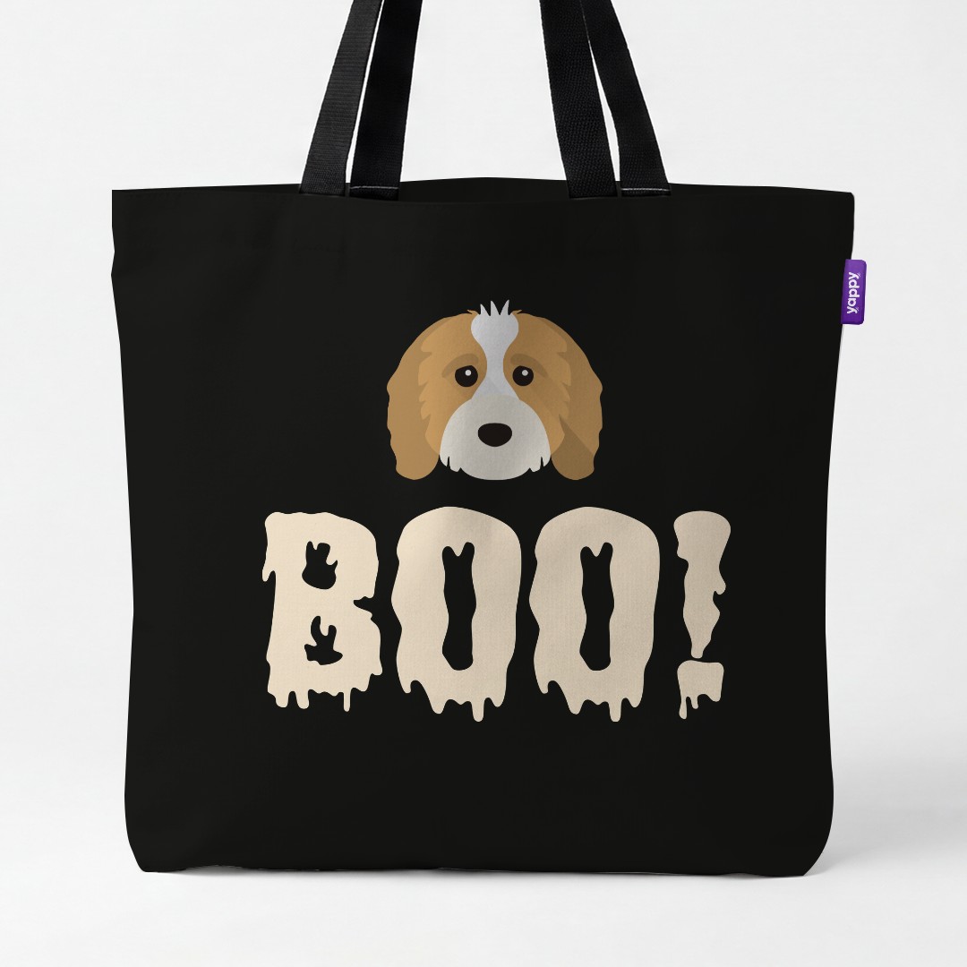 'Boo!' - Personalized {breedCommonName} Canvas Bag