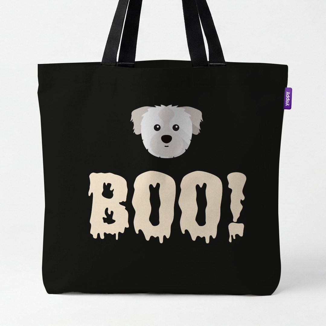 'Boo!' - Personalized {breedCommonName} Canvas Bag