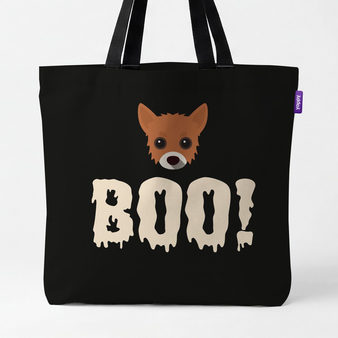 'Boo!' - Personalized {breedCommonName} Canvas Bag